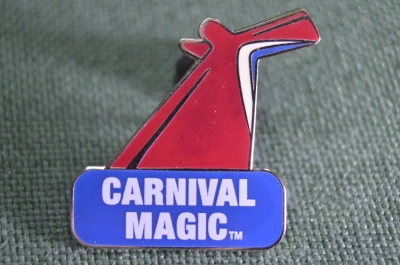 Фирменный значок "Круизный лайнер "Carnival Magic". Волшебный Карнавал. Тяжелый, цанга.  #Z2
