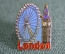 Знак, значок "Колесо обозрения, Глаз Лондона". Лондон, Англия. Смола, тяжелый металл, цанга.