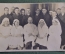 Фотография старинная, почтовая карточка "Врач, медсестры и пациенты". Медицина.