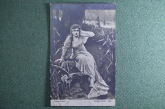 Открытка старинная "Лесная сказка. Боденгаузен". Девушка на берегу пруда. Российская Империя. #F9