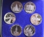 Монеты, олимпийские рубли (набор, 6 штук). Олимпиада 1980, Москва. Стародел, пруф. Коробка Госбанка.