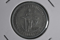 Монета 1 шиллинг 1941 года. Серебро. Южная Африка.