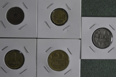 Набор монет 25 - 50 пара 1 - 2 - 10 динаров 1938 года. Югославия. XF-aUNC.