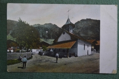 Открытка старинная "Гуттанен. Деревенская церковь, костел". Guttanen, Kirche. Швейцария.