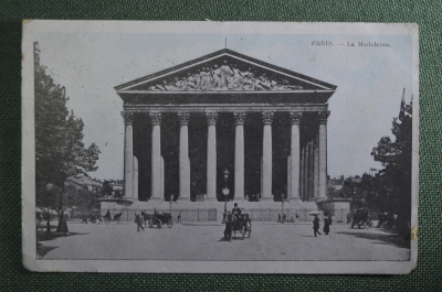 Открытка старинная "Париж, Церковь Сент-Мари-Мадлен". Paris, La madeleine. Франция. #O4