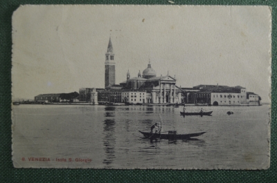 Открытка старинная "Венеция. Собор Базилика Сан-Джорджо". Venezia Isola di S.Giorgio. Италия #O4