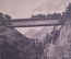 Открытка старинная "Готардская железная дорога". Поезд, мост. Gotthadbann. Швейцария.