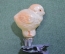 Игрушка елочная стеклянная "Цыпленок маленикий, птенчик". 4,5 см. Стекло, прищепка.