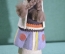 Кукла деревянная "Девушка в национальной одежде". 27 см. Текстиль, дерево. Болгария периода СССР.
