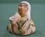 Фигурка, статуэтка керамическая "Восточная женщина с пиалой". Глина, обливная керамика.