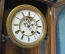 Часы настенные старинные с боем, с выносным анкером. Полированное дерево, эмаль. XIX век.