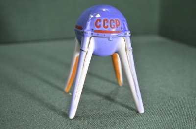 Елочная новогодняя игрушка "Спутник СССР". Фарфоровая мануфактура. Фарфор. Космос. Россия.