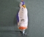 Игрушка елочная стеклянная "Пингвин, пингвиненок". Стекло, прищепка. #4. СССР.