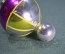 Елочная игрушка стеклянная "Воздушный шар. Фиолетовый". Стекло, подвес. #2.