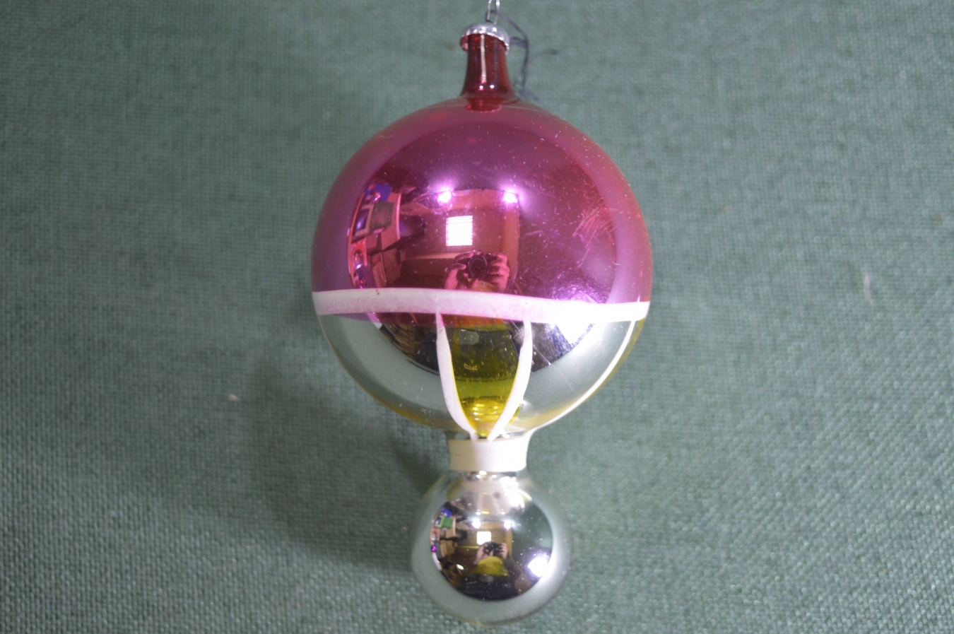 Купить Елочная игрушка стеклянная "Воздушный шар. Малиновый". Стекло ...