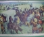 Плакат "Сражение зулусов с англичанами во время войны 1879 года". Англичане, африка, колонизаторы.