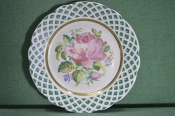 Тарелка фарфоровая расписная 