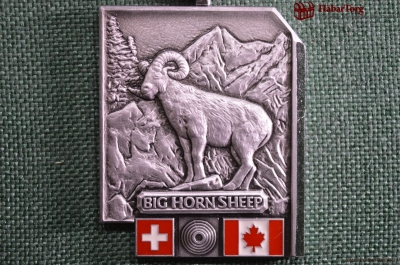 Медаль стрелкового международного состязания между Швейцарией и Канадой 2000 года. Горный баран.