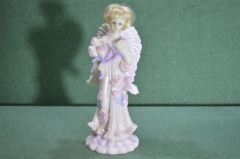 Фигурка, статуэтка, кукла "Ангел с букетом цветов". Пластик. Polystar Europe Collection.