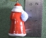 Игрушка елочная "Дед Мороз". Керамика, майолика, ручная роспись. 