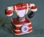Игрушка елочная "Телефон". Керамика, майолика, ручная роспись. 