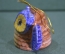 Игрушка елочная "Сова - колокол". Керамика, майолика, ручная роспись. 