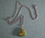 Кулон нефритовый "Ветвь цветущей сакуры". Нефрит, цепочка серебряная (52 см.). 