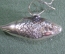 Игрушка елочная стеклянная "Рыба, рыбка серебристая". Стекло, подвес. #2