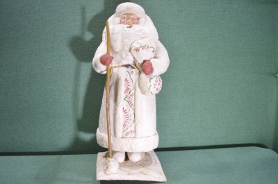 Дед Мороз ватный, большой - 39 см.. Ватная игрушка. Мосгорпромсовет, 1950 год.