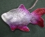 Елочная игрушка "Рыба, рыбка". Картонаж, фольга. Подвесная. #3