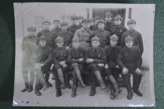 Фотография старинная групповая "Красноармейцы, осоавиахим". Фото, фотокарточка. 1933 год.