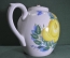 Чайник доливочный фарфоровый, большой. Желтые Цветы. Роспись, позолота. 4,5 литра. Фарфоро, Дулево.