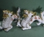 Статуэтки фарфоровые "Белые драконы" (2 штуки). Фарфор, позолота.