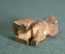 Статуэтка, фигурка деревянная "Собака, бульдог, боксер". Дерево, миниатюра. 