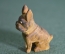 Статуэтка, фигурка деревянная "Собака, бульдог, боксер". Дерево, миниатюра. 