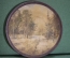 Тарелка старинная, декоративная, керамика, картина на холсте "Лесная дорога". 