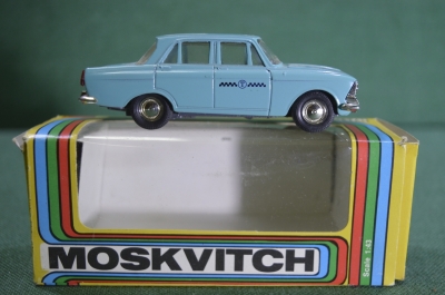 Модель, автомобиль Москвич 408 Такси, Масштаб 1/43, Машина из СССР. Оригинал. Родная коробка. Дата
