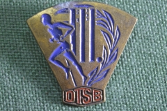  Знак, значок "DTSB". Спортивно-гимнастический союз. Тяжелый металл, эмали. ГДР