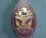 Знак, значок, бэйдж "Исследовательский центр CRSSA". Военная медицина. Меч, якорь, крылья, змея.