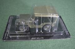 Машинка коллекционная "Jeep Willys Джип". Деагостини. Deagostini. Автолегенды. 1:43. Блистер.