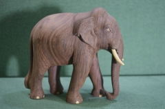 Статуэтка, фигурка деревянная "Слон". Дерево, ручная работа.