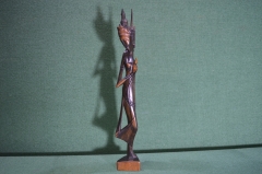 Статуэтка деревянная "Стройная девушка". Дерево, ручная работа. 30 см.