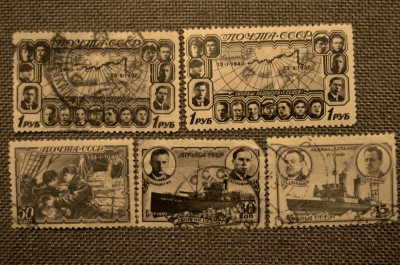 Полярный дрейф ледокольного парохода Георгий Седов, 1940  Апрель (ИТЦ: 729-732)