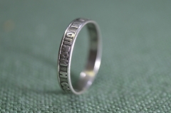 Кольцо, колечко серебряное "Спаси и сохрани". Серебро 925 пробы.