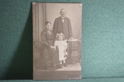 Фотография старинная "Семейство". Franz Hahn, Bad Polzin #O7