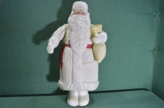 Дед Мороз с мешком подарков, ватный, 44 см. Пушкинская фабрика елочных украшений. 