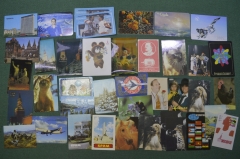 Календарики, подборка 1970 - 2000 -е годы. Туризм, животные, Олимпиада, техника, актеры, спорт.