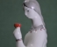 Статуэтка, фигурка фарфоровая "Аленький цветочек". Фарфор, Гжель.