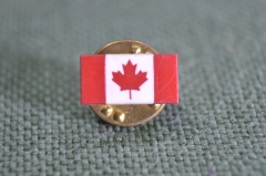 Знак, значок "Канада, канадский флаг. Кленовый лист". Цанга.