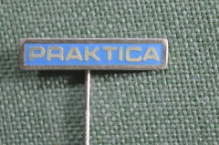 Знак, значок, фрачник "Практика, Praktica". Фотоаппараты, оптика. Заколка. Германия. #3
